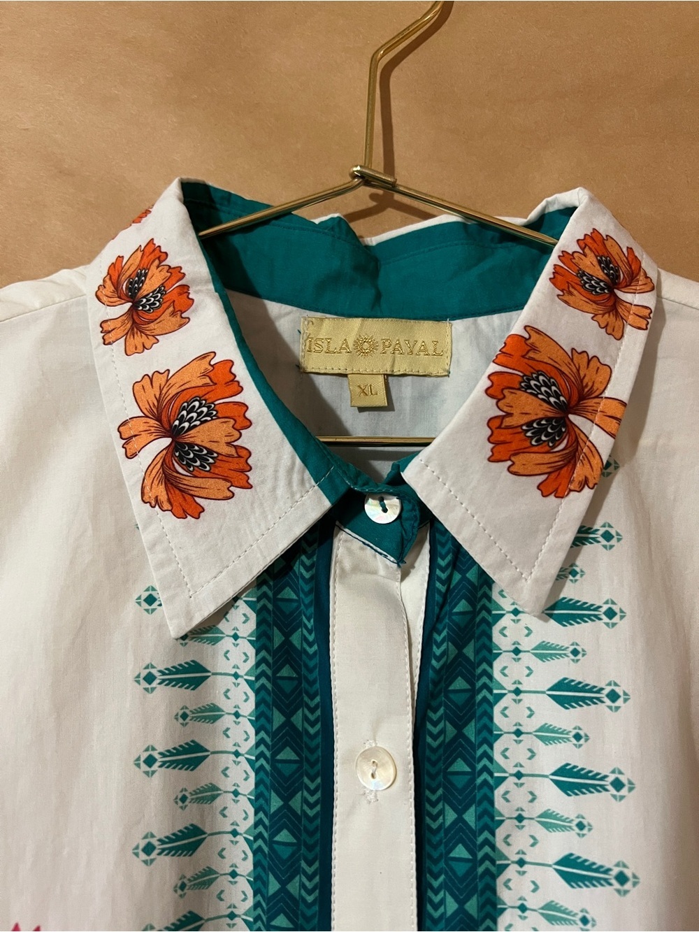 IslaPayal | Lisbon Mini Dress Zinnia Floral White Button Front Size XL - Picture 4 of 13